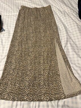 Cheetah print maxi skirt